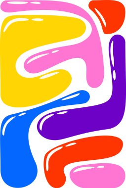 Sıvı eğri renkli kütle bükülmüş dinamik desen