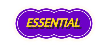 Temel yazı tipi iletisi pop sanat çıkartması tasarımı