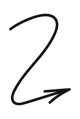 Dalgalı ok işaretçisi sağ dizaynı gösteriyor