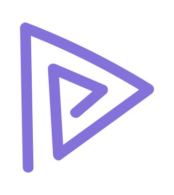 Üçgen karalama çizgisi renk karalama sembolü