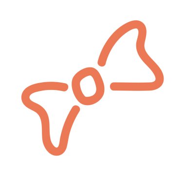 Dekoratif bağIı papyon çizimi aksesuarı