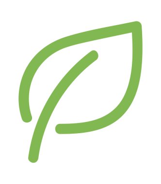 Yeşil yapraklı ekoloji sembolü çevre koruma karalaması