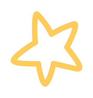 Yıldız parıldıyor. Parlak renk. Sihirli desen.