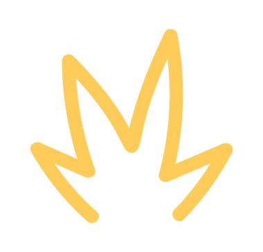 Yanan alev rengi karalama ateşi ateşleme sembolü