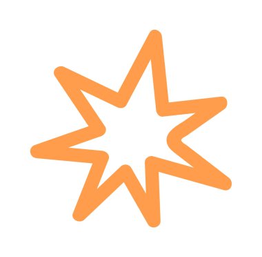 Yıldız patlaması renk karalama ögesi basit sembol