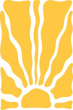 Yaz güneşli harika y2k retro grafik afişi