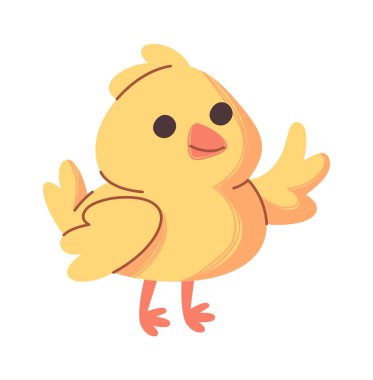 Yumuşak sarı civciv Paskalya bayramı komik karakteri