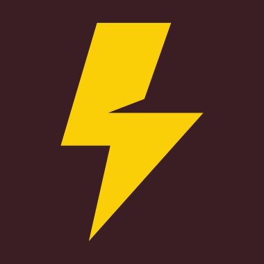 Şimşek gücü flaş ışığı elektrik sembolü
