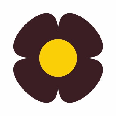 Çiçek açan tomurcuk basit geometrik çiçek elementi