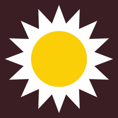 Güneş enerjisi renkli geometrik sembol minimal iz