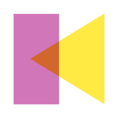 Üçgen dikdörtgen geometrik nesneler risograf biçimi örtüşür