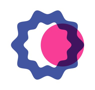 Modern risograph geometrisi temel kolaj modu baskısı