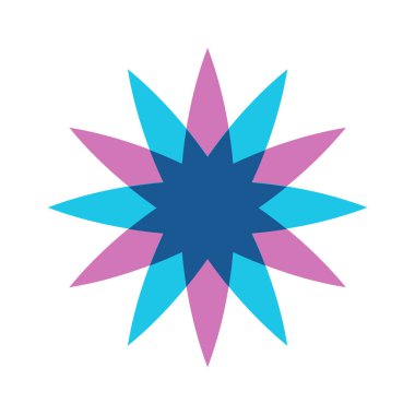 Risograph yıldızı keskin kenarlı baskı minimalist tarzı