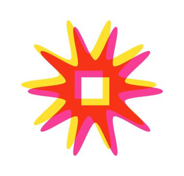 Garip riso etkisi çağdaş Bauhaus geometri baskısı