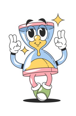 Kum saati, komik saat, kumda koşan harika karakter.