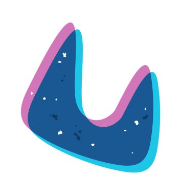 Grain desenli risograf soyut şekil geometrik element