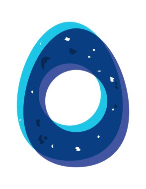 Yumurta şekli risograf grunge element geometrik şekil