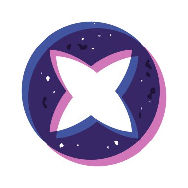 Yaratıcı geometrik şekil grunge risograph tasarım elementi