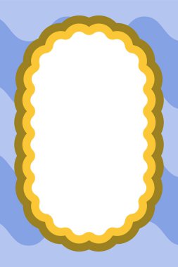 Titrek dalgalı oval çerçeve afiş tarzı