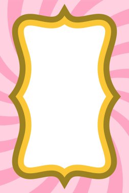 Davetiye posteri boş, modası geçmiş y2k funky çerçeve