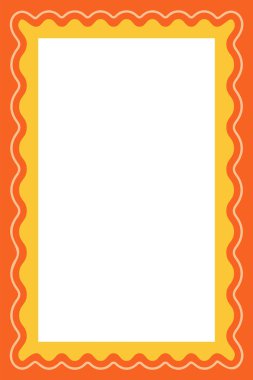 Retro funky boş uzay kutusu afişi şablonu