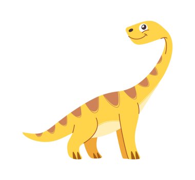 Şirin brachiosaurus bebeği tarih öncesi otobur dinozor karakteri