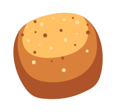 Çıtır taze pişmiş çörek serpiştirilmiş susam tohumları.