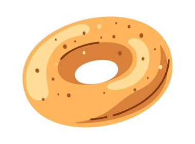 Yuvarlak halka şeklinde fırınlanmış çörek geleneksel hamur işi