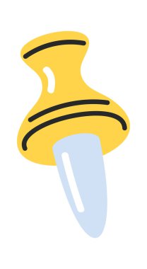 Sarı kırtasiye iğnesi öge ofis arzı düzeltiliyor