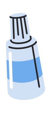 Okul kırtasiyesine elle çizilmiş yapıştırıcı kutusu.