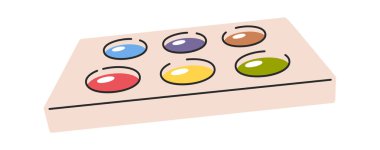 Suluboya kutu boyası konteynır el yapımı sanat paleti