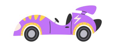 Araba yarışı modası el çizimi çocuksu tasarım