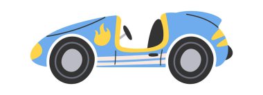 Yarış arabası hızı spor makinesi elle çizilmiş tasarım