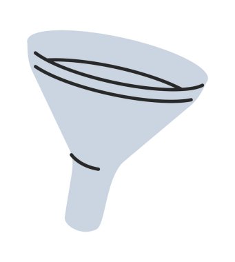 Huni laboratuvar ekipmanları deney aracı elle çizilmiş element