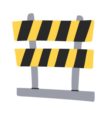 Çift bariyerli trafik kapısı elle çizilmiş.