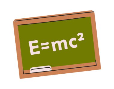 Einstein formülü karatahta elle çizilmiş eğitim karalama