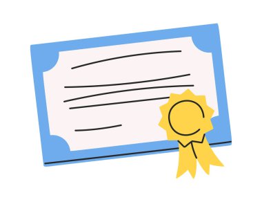 Mezuniyet sertifikası kağıdı elle çizilmiş karalama