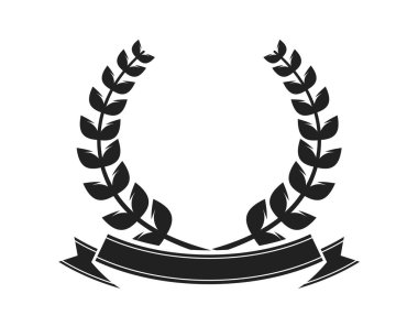 Çiçek amblemi Yunan defne çelengi elementi