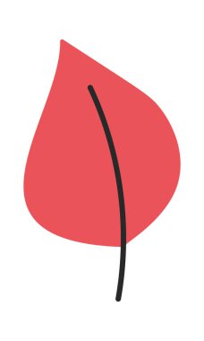 Elle çizilmiş sonbahar ağacı yaprağı tasarım elementi