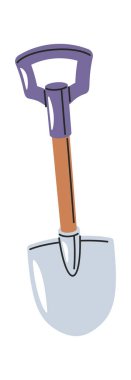 Kürek kamp aleti kazma teçhizatı elle çizilmiş element