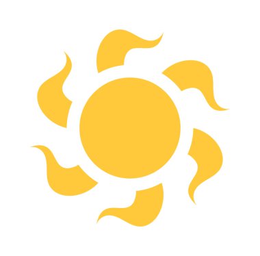 Sıcak sarı güneş tasarımı element güneş ışığı dairesi