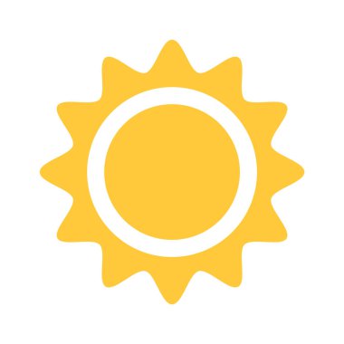 Solar grafik element sarı güneş minimum tasarım