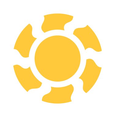 Sarı güneş güneşli hava tasarımı mevsimsel element