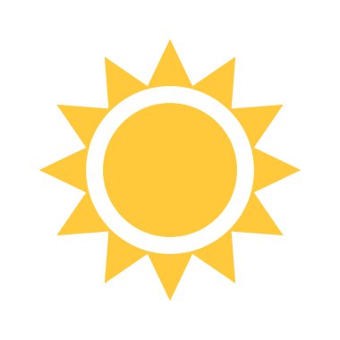 Güneşli hava tasarımı sarı güneş basit elementleri