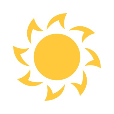 Sarı güneş, parlak güneş enerjisi, güneşli element.