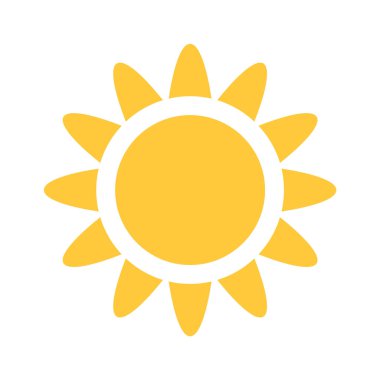 Güneş ışığı sembolü sıcak sarı güneş tasarımı elementi