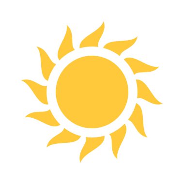 Parlak sarı güneş ışınları tasarım elementi