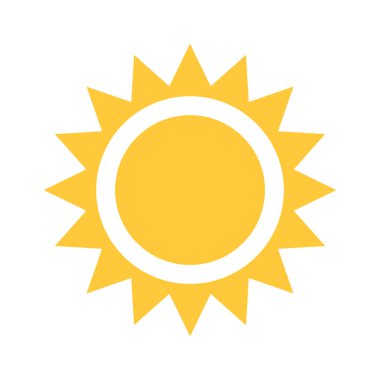 Sarı güneş ışığı güneşli hava tasarım elementi çizimi