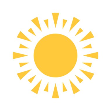 Sarı renkli güneş, renkli yazdırma elementi