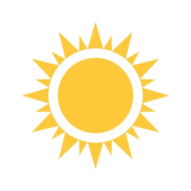 Sarı güneş doğal yaz elementi çevre sembolü